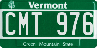 VT license plate CMT976