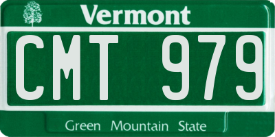 VT license plate CMT979