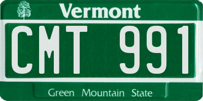 VT license plate CMT991