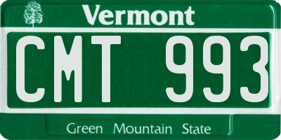 VT license plate CMT993