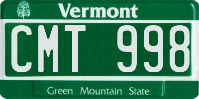 VT license plate CMT998