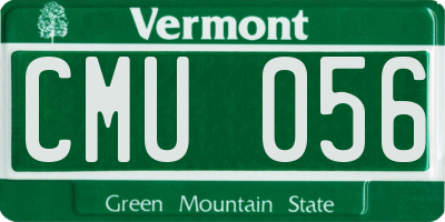 VT license plate CMU056