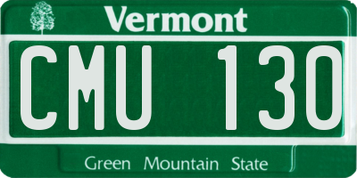 VT license plate CMU130