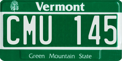 VT license plate CMU145