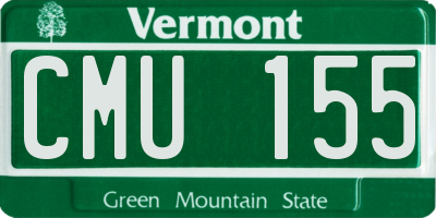 VT license plate CMU155