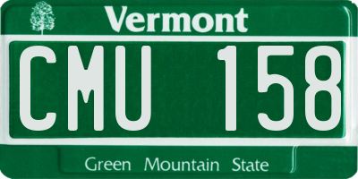 VT license plate CMU158