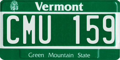 VT license plate CMU159