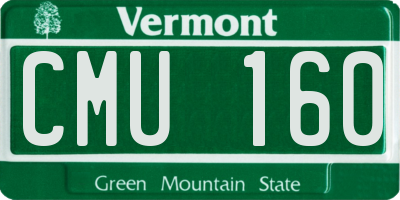 VT license plate CMU160