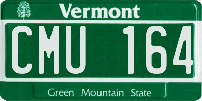 VT license plate CMU164