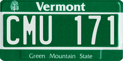 VT license plate CMU171