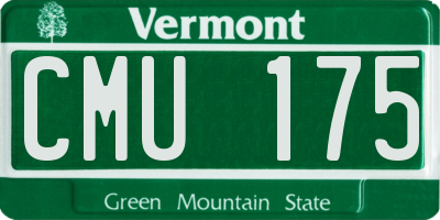 VT license plate CMU175