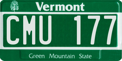 VT license plate CMU177