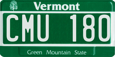 VT license plate CMU180