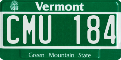 VT license plate CMU184