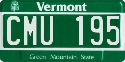 VT license plate CMU195