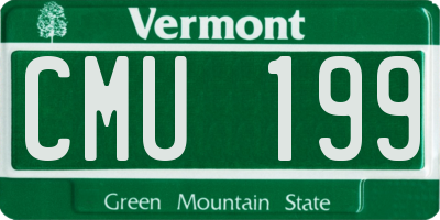 VT license plate CMU199