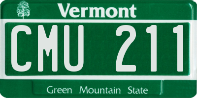 VT license plate CMU211
