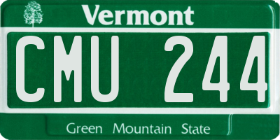 VT license plate CMU244
