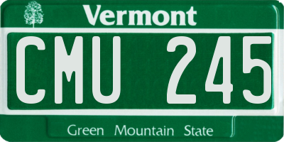 VT license plate CMU245