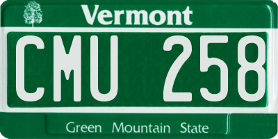 VT license plate CMU258