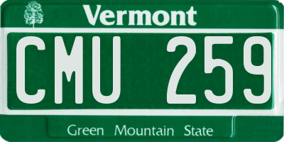 VT license plate CMU259