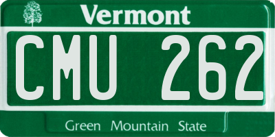 VT license plate CMU262