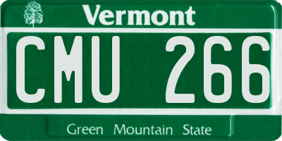 VT license plate CMU266