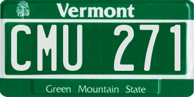 VT license plate CMU271