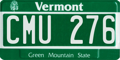 VT license plate CMU276