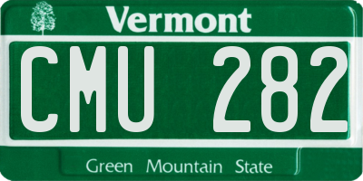 VT license plate CMU282
