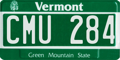 VT license plate CMU284