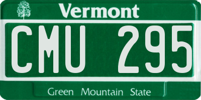 VT license plate CMU295