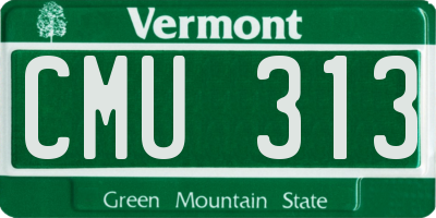 VT license plate CMU313