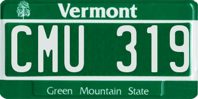 VT license plate CMU319