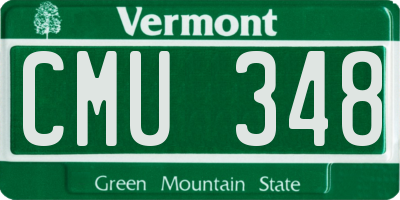 VT license plate CMU348