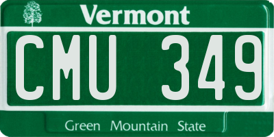 VT license plate CMU349