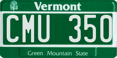 VT license plate CMU350