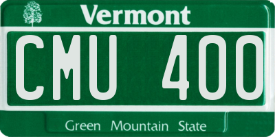 VT license plate CMU400