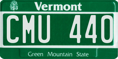 VT license plate CMU440