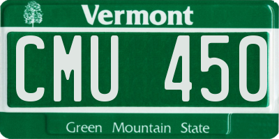 VT license plate CMU450