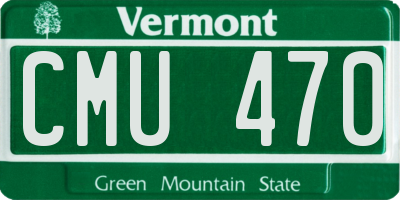 VT license plate CMU470