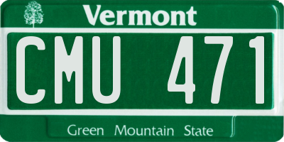 VT license plate CMU471