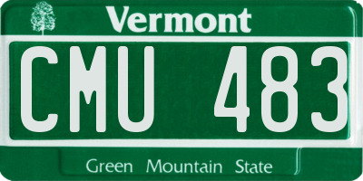 VT license plate CMU483