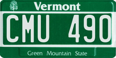 VT license plate CMU490