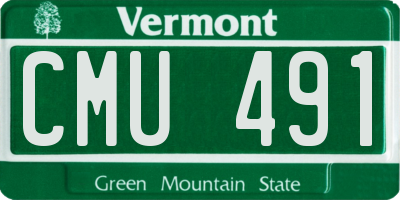 VT license plate CMU491