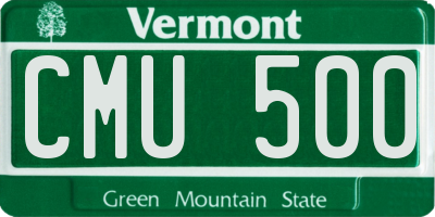 VT license plate CMU500