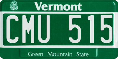 VT license plate CMU515