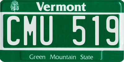 VT license plate CMU519