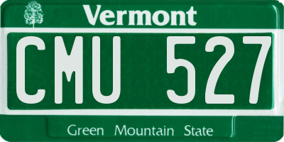 VT license plate CMU527