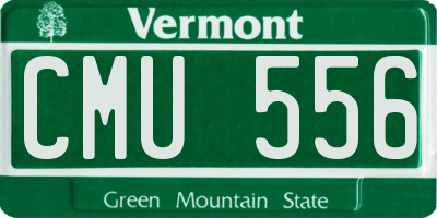 VT license plate CMU556
